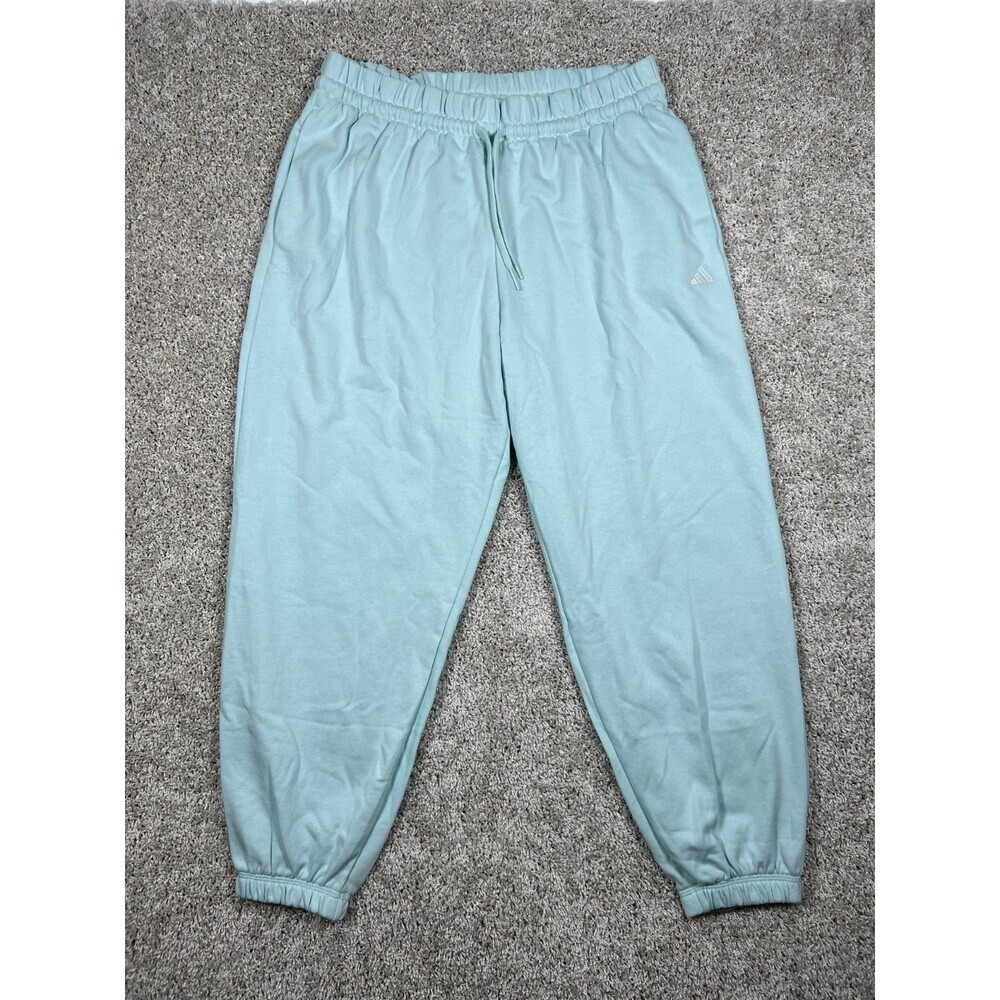 Adidas Womens XL Halo Mint Fleece Joggers Sweatpants NWT Athleisure
